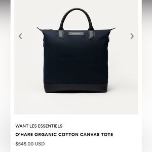 WANT Les Essentiels Navy O’Hare Organic Canvas Tote